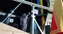 قرائت دعای فرج رزمنده هوافضا کنار موشک