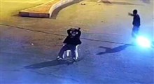 لیدر تبر به دست در میان آشوبگران شوشتر خوزستان