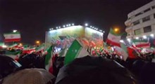 رجزخوانی حسین طاهری و همراهی مردم در زیر باران شدید پایتخت