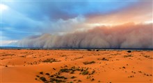 تصاویر دیدنی از طوفان شن در نوق رفسنجان