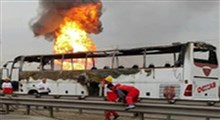 آتش سوزی اتوبوس شرکت واحد در تبریز