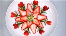 میوه آرائی| گل توت فرنگی