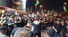 عزاداری مردم عراق در مسیر تشییع رهبر شهید ایران در کربلا