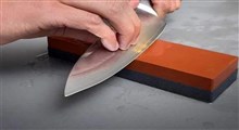 نحوه تیز کردن چاقو با کمک یک تکه سنباده