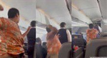 حمله وحشیانه مسافر هواپیما به مهماندار