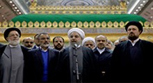 حضور رئیس جمهور در حرم امام خمینی(ره) در آستانه چهلمین سال انقلاب اسلامی ایران