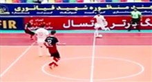 سوپرگل زیبا و آکروباتیک در لیگ فوتسال ایران