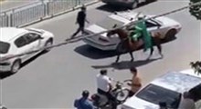 یک فرد اسب سوار با شمشیر به مردم اصفهان حمله کرد!