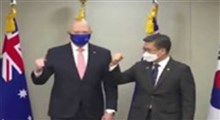 دست دادن عجیب رئیس جمهور استرالیا و کره