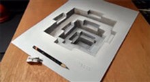 نقاشی‌های زیبا سه بعدی روی کاغذ