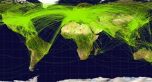 مقایسه ترافیک هوایی جهان قبل از کرونا و حین شیوع کرونا