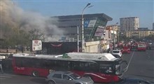 آتش‌سوزی در مرکز تجاری "باکو"