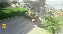 لحظه اصابت پهپاد انتحاری حزب‌الله به ۴ نظامی صهیونیستی