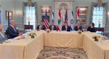 تصاویری از مذاکره مستقیم لبنان و اسرائیل در واشنگتن