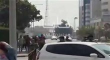 فرار اهالی ابوظبی بعد از حمله موشکی ایران