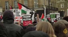 گزارش خبرنگار الجزیره از تظاهرات انگلیسی‌ها در حمایت از فلسطین