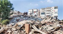 فرو ریختن ساختمان در پی زلزله ترکیه