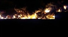 سرایت آتش خط لوله نفت اهواز به یک روستا