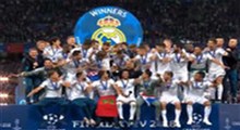 اهدا جام به رئال مادرید قهرمان لیگ قهرمانان اروپا