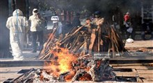 اجساد بیماران کرونایی در هند می سوزانند!