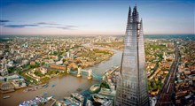 برج شارد لندن ابر سازه فولادی برای شکافتن ابرها با ۱۱هزار صفحه شیشه ای