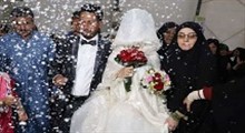 جشن ازدواج زوج جوان در اردوگاه اسکان شهید هاشمی