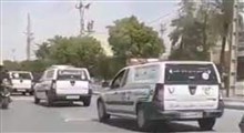 رژه‌ خودروهای حمل جنازه در اهواز