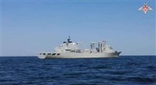 فیلمی که روس‌ها از رزمایش مشترک دریایی با ایران منتشر کردند