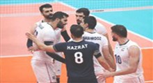 جشن قهرمانی بازیکنان والیبال ایران پس از کسب مدال طلا
