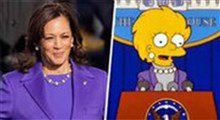 پیشبینی باورنکردنی سیمپسون‌ها از لباس و گردن‌بند کامالا هریس در انتخابات!