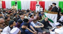 ندای "لبیک یا حسین" مردم اندونزی در تایید سخنان رئیسی