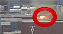لحظه دقیق آغاز آتش‌سوزی در بندر شهید رجایی