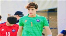 دروازه‌بان عراقی در مراسم تشییع رهبر شهید