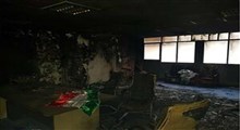 عوامل آتش زدن دفتر بسیج دانشگاه شریف