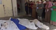 مراسم خاکسپاری ۶ شهید فلسطینی