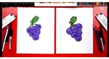 آموزش نقاشی به کودکان | خوشه میوه بلوبری