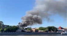 آتش‌سوزی وسیع در انبار نگهداری مواد شیمیایی مسکو