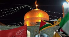 برافراشته شدن پرچم مشکی حرم مطهر رضوی به مناسبت عزای عمومی غزه
