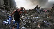 تصاویری از زنده بیرون کشیدن دختر بچه ای از زیر آوار انفجار بیروت