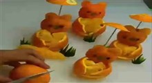 میوه آرائی| خرس های پرتقالی