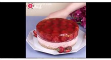کیک | کیک ژله ای توت فرنگی