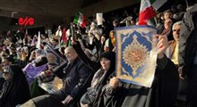 همخوانی چند ده هزار نفری مردم با حسین طاهری در حمایت از فلسطین