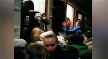 ازدحام شدید مردم در ایستگاه قطار کی یف