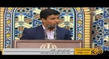 مدیحه سرایی معین علی مددی در محضر رهبر انقلاب - در خط زهرا دامن مولا گرفتیم