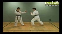 مشت به نقاط بالا و مشت چرخشی به عقب