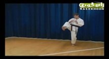 ضربه خارج به داخل هلالی پا و ضربه پا از پهلو