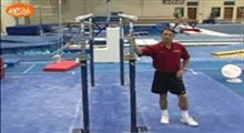 آموزش ژیمناستیک _  parallel bar.press to hand stand 