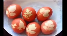 تزیین برگ روی تخم مرغ سفره هفت سین