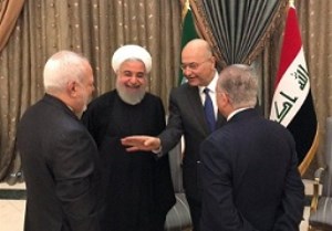 توئیت محمدجواد ظریف از توافقات ایران و عراق در اولین روز سفر روحانی به بغداد
