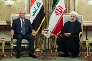 استقبال رسمی رئیس‌جمهور عراق از روحانی